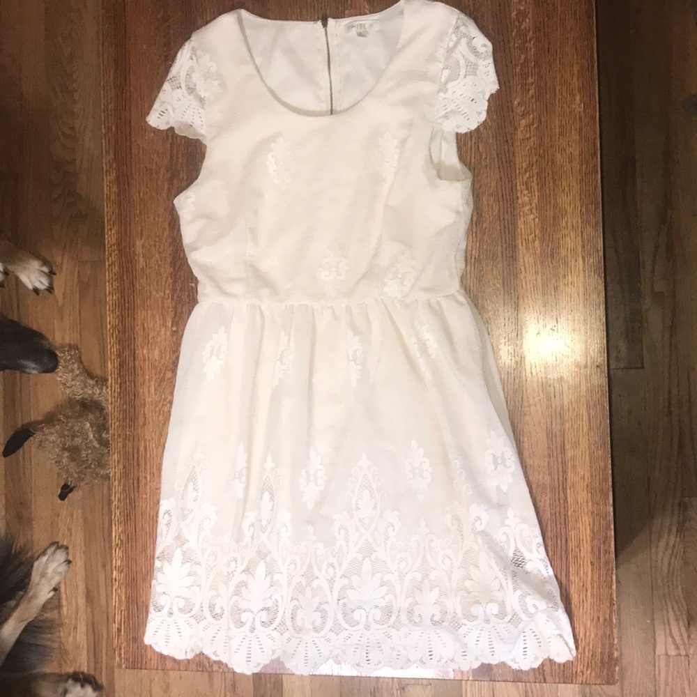 Cream colored lace dress